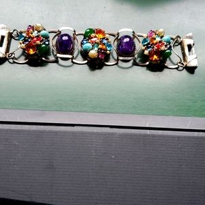 Vintage 1950's multi colored bracelet.